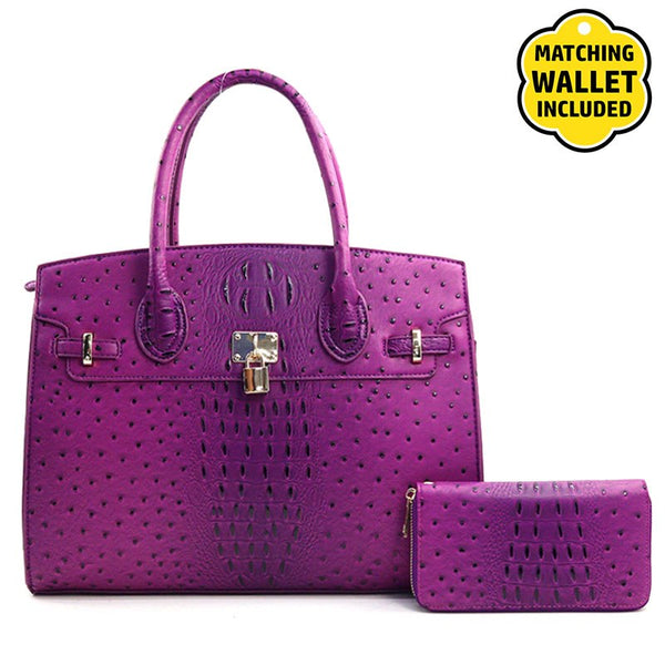 Croc Couture Faux Leather Bag — Bold, Bougie & Unapologetic