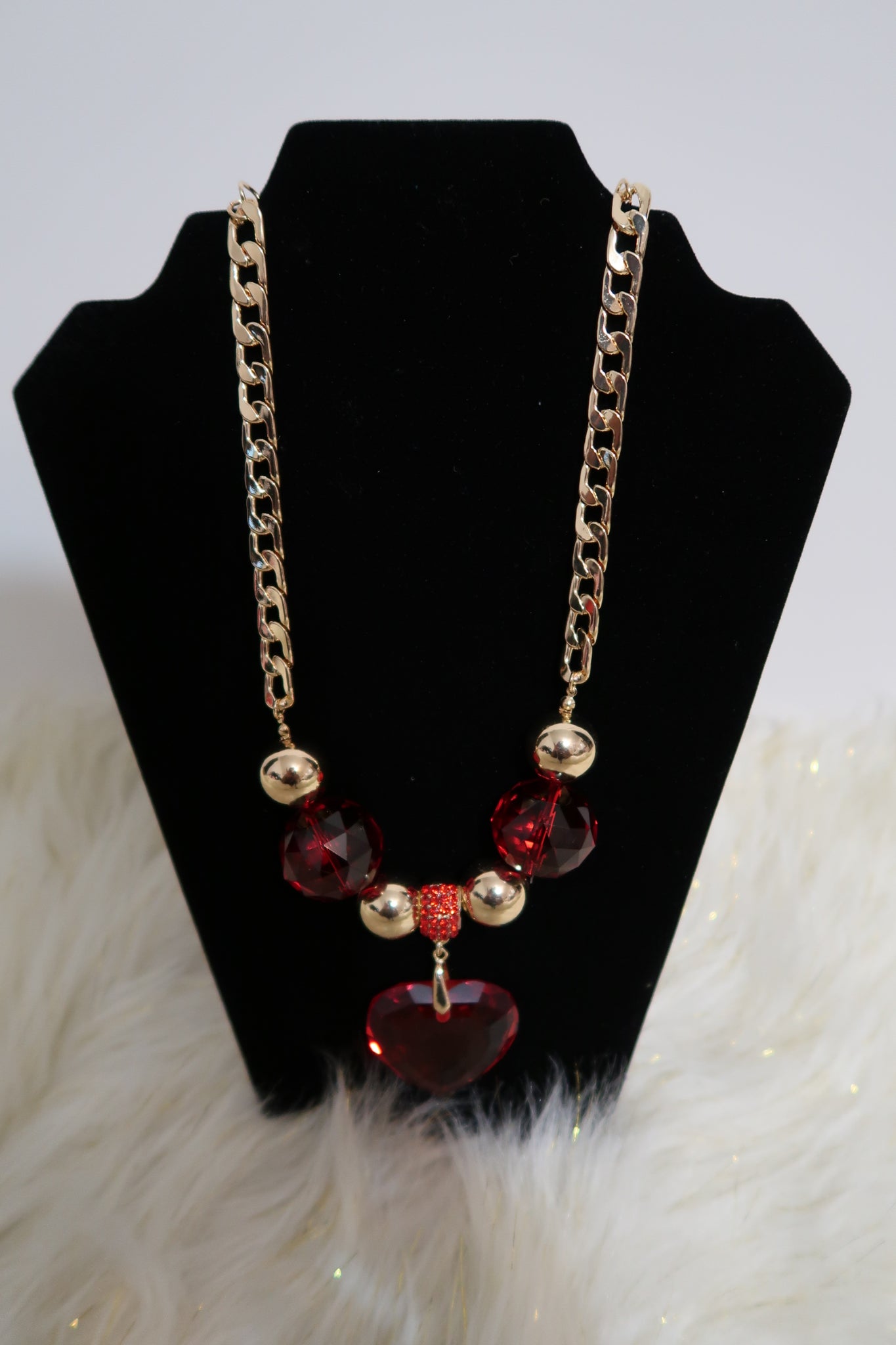 Ruby Red & Gold Links